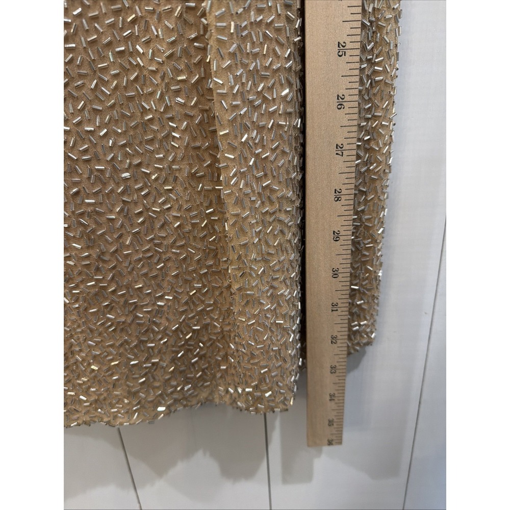 Sherri  Hill dress Bugle Beaded Size 4 NWT Nude Short Mini Sexy Party Cruise - Picture 15 of 15